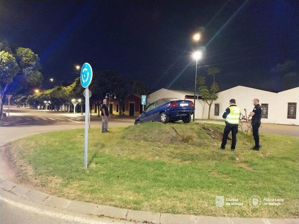 Policía Local de Málaga en un control.