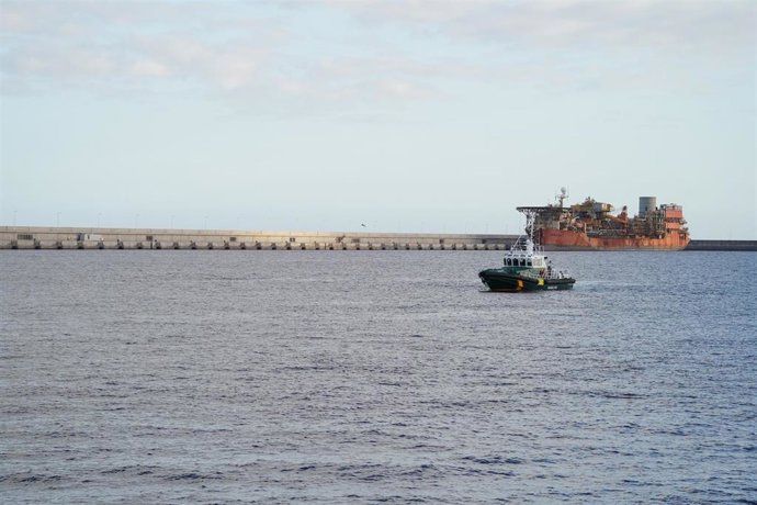 Dispositivo de seguridad, en el puerto de Granadilla, a 9 de mayo de 2026, en Granadilla de Abona, Tenerife, Islas Canarias (España).