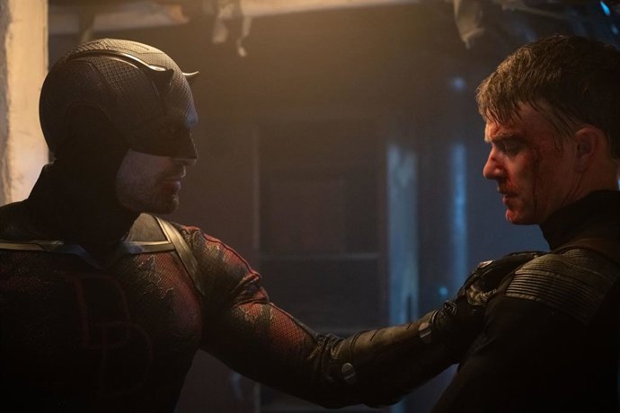 Archivo - Matt Murdock/Daredevil (Charlie Cox) and Ben Pointsdexter/Bullesye (Wilson Bethel) in Marvel Television's DAREDEVIL: BORN AGAIN