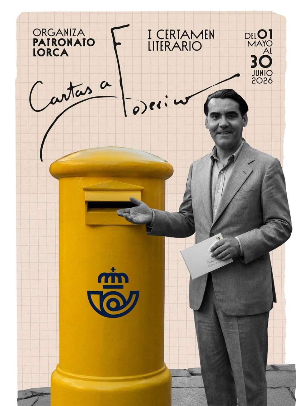 Correos colabora en un certamen literario de cartas dedicadas a Federico García Lorca