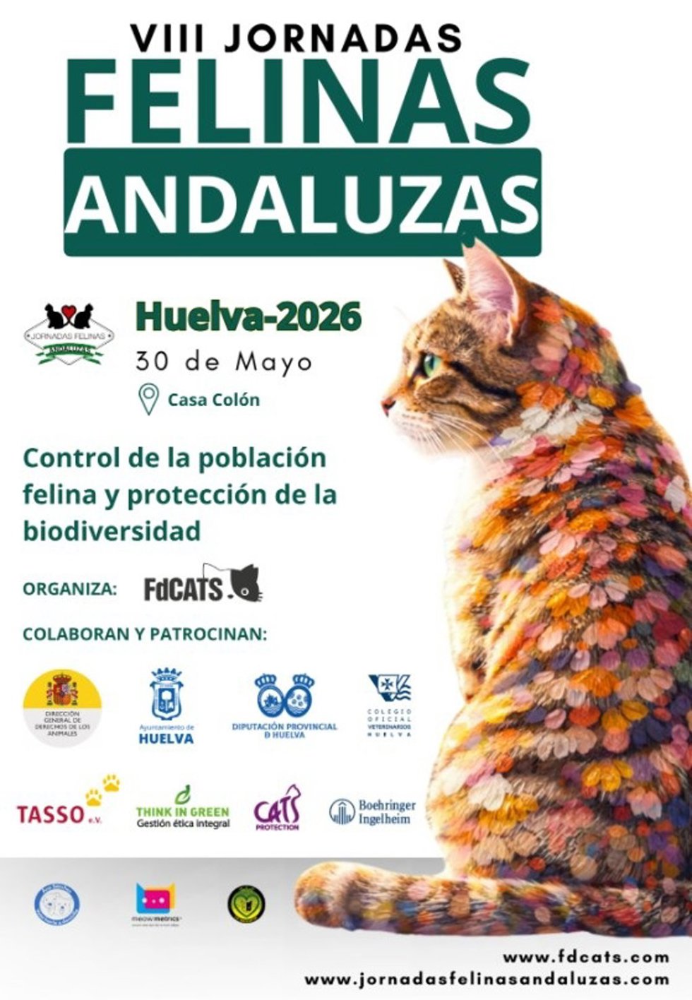 Cartel de las VIII Jornadas Felinas Andaluzas.