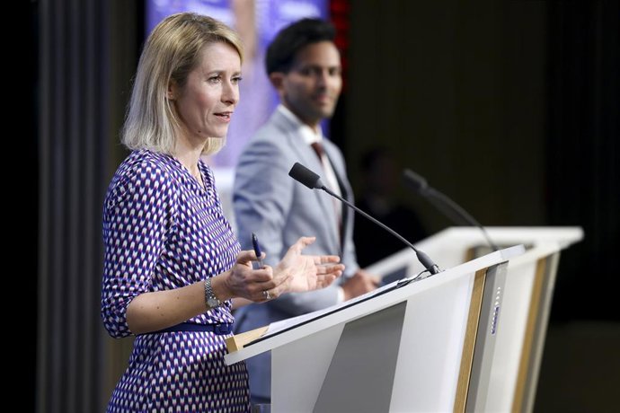 Archivo - La Alta Representante de la Unión Europea para Política Exterior, Kaja Kallas, durante una rueda de prensa tras una reunión del Consejo de Asuntos Exteriores (CAE) en Bruselas