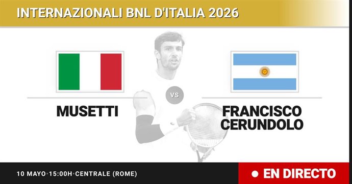 Lorenzo Musetti - Francisco Cerundolo: resumen y estadísticas del partido de Dieciseisavos de final de Internazionali BNL d'Italia