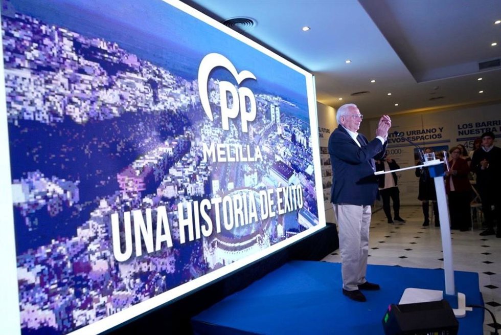 Imbroda durante los actos de celebración de los 22 años como presidente de Melilla.
