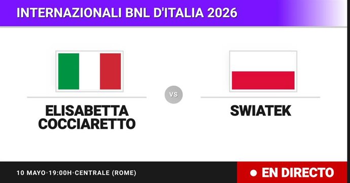Elisabetta Cocciaretto - Iga Swiatek: resumen y estadísticas del partido de Dieciseisavos de final de Internazionali BNL d'Italia