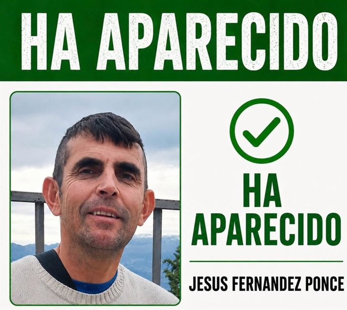 Imagen de Jesús Fernández Ponce, desaparecido en el municipio de Aljaraque (Huelva).