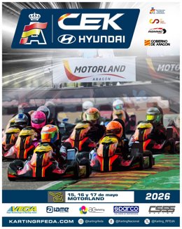 Cartel del Campeonato de España de Karting CEK Hyundai.