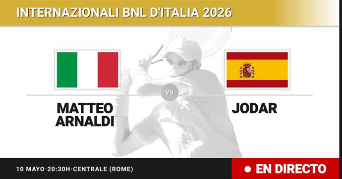 Matteo Arnaldi - Rafael Jodar: resumen y estadísticas del partido de Dieciseisavos de final de Internazionali BNL d'Italia