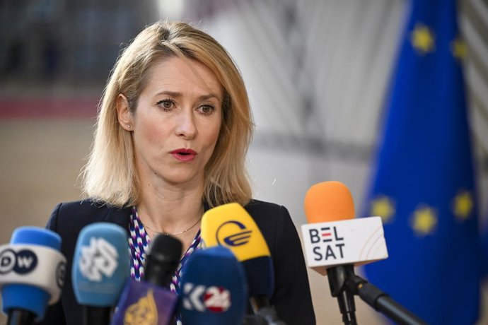 Archivo - March 16, 2026: Kaja Kallas , high Representative for Foreign Affairs and Security Policy and Vice-President of the European Commission  arrives for a meeting of the European Union Foreign Affairs Council at the Europa building in Brussels, Belg