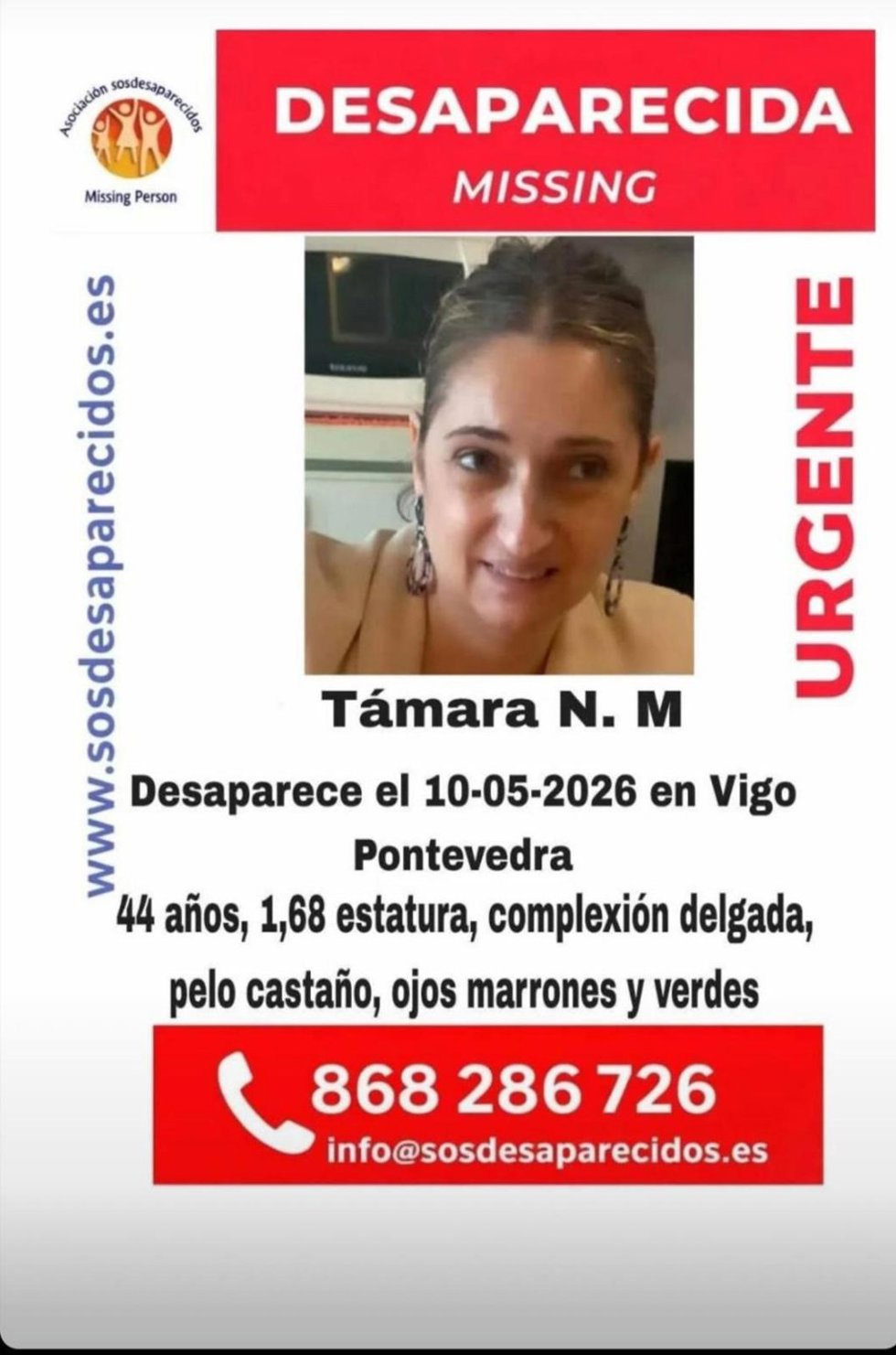 Imagen de la mujer desaparecida en Vigo este domingo.