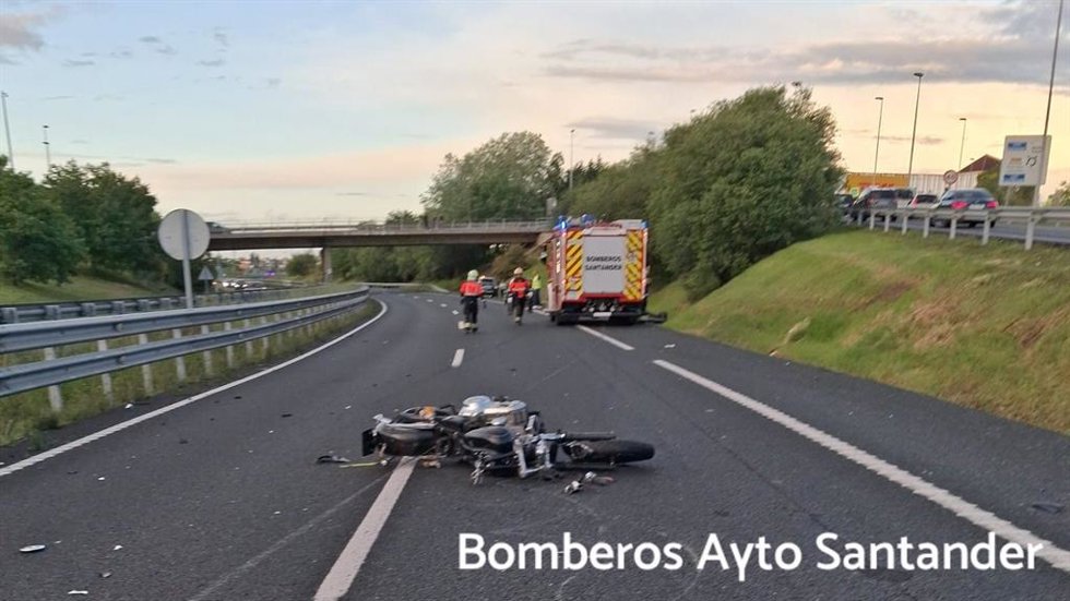 Herido un motorista en un accidente con un turismo en la A-67