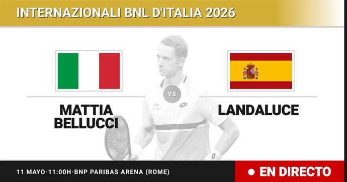 Mattia Bellucci - Martin Landaluce: resumen y estadísticas del partido de Dieciseisavos de final de Internazionali BNL d'Italia