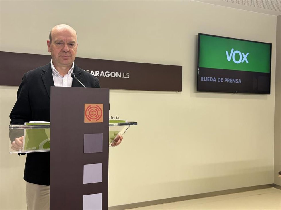 El portavoz parlaemntario de Vox en las Cortes de Aragón, Santiago Morón.