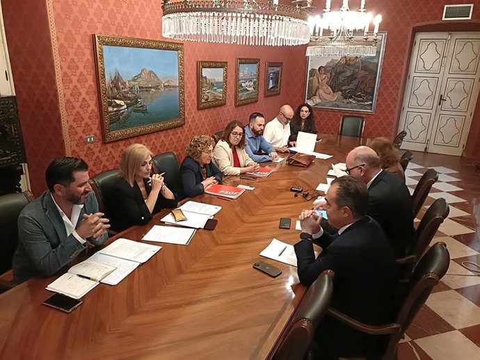 Imagen de la reunión de la comisión municipal de VPP del lunes 11 de mayo en el Ayuntamiento de Alicante