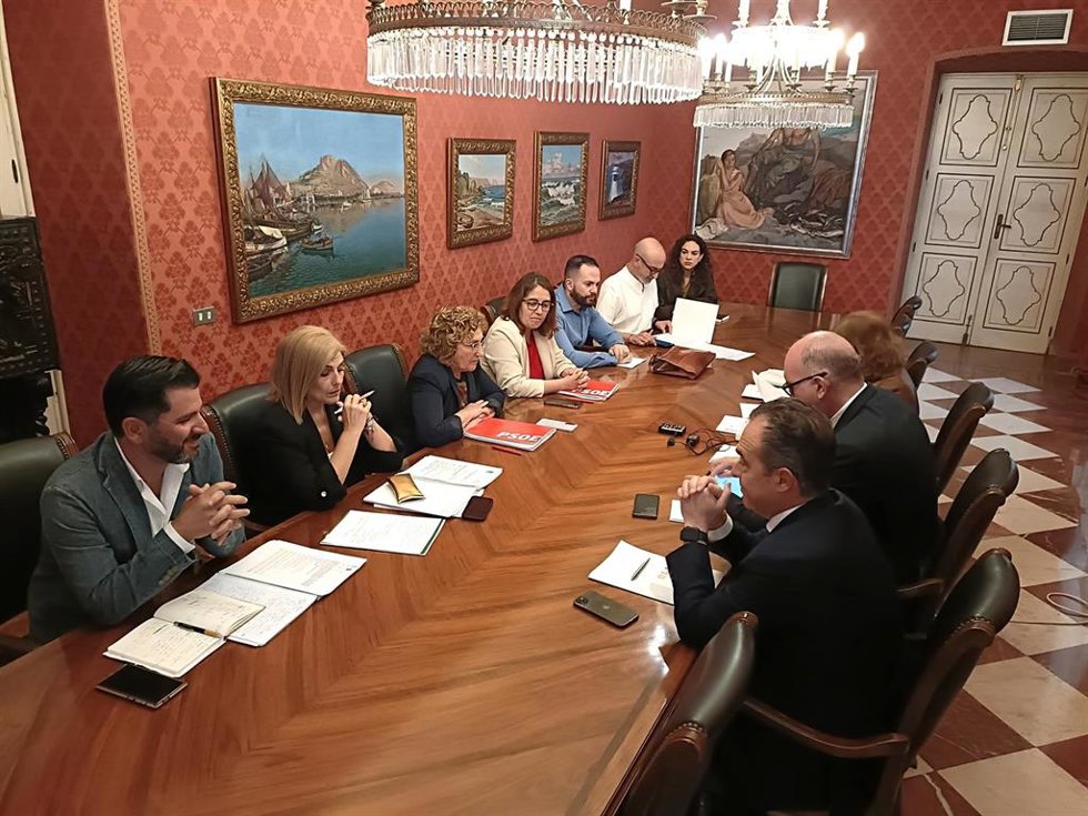 Imagen de la reunión de la comisión municipal de VPP del lunes 11 de mayo en el Ayuntamiento de Alicante