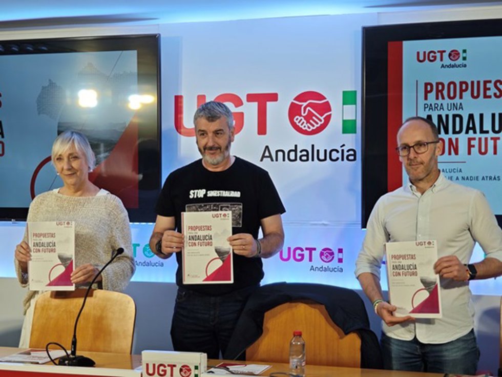 El secretario general de UGT Andalucía, Oskar Martín. 
