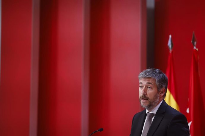 El consejero de Presidencia, Justicia y Administración Local, Miguel Ángel García Martín, tras el Consejo de Gobierno