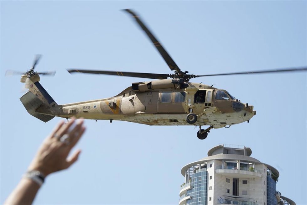 Archivo - Helicóptero del Ejército de Israel (archivo)
