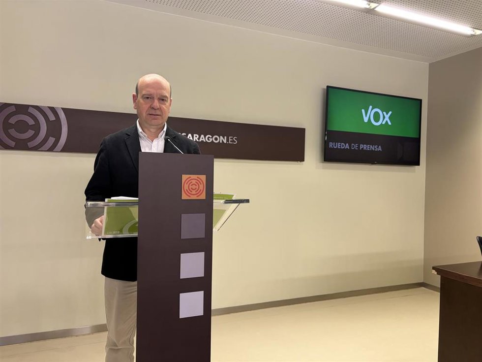 Santiago Morón es el portavoz de Vox en las Cortes de Aragón.