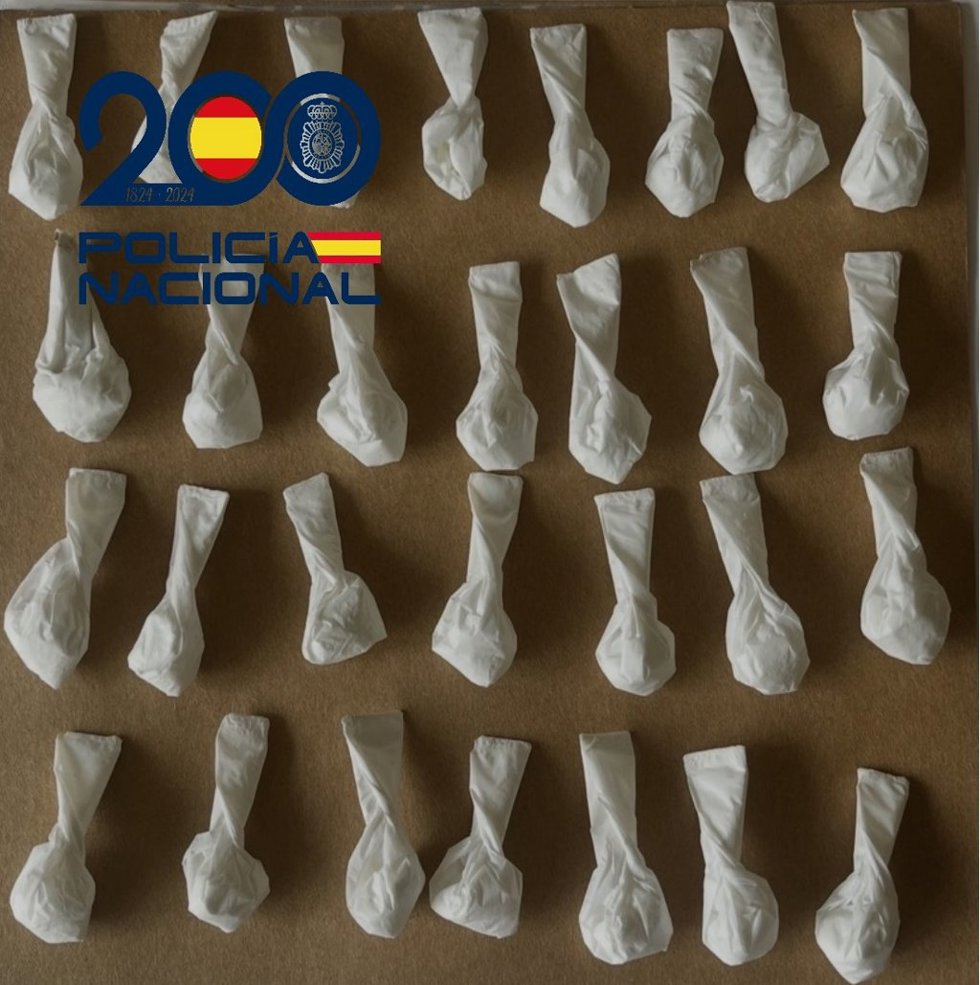 Droga incautada en Mieres.