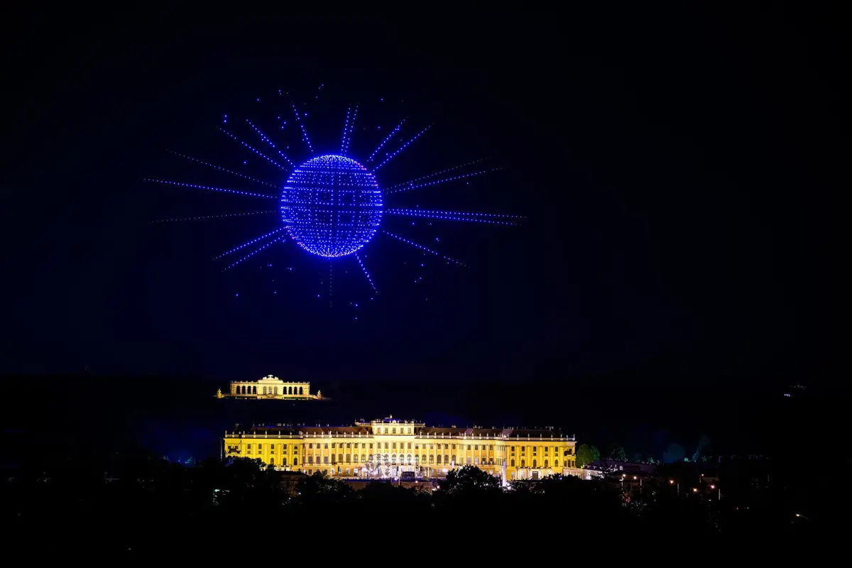 Drone show during the Eurovision Song Contest in Vienna