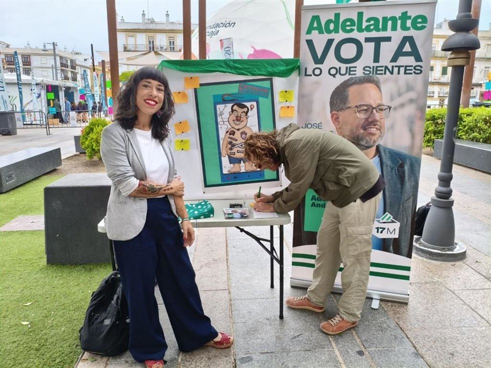 Leti Blanco, la candidata número dos de Adelante Andalucía por la provincia de Cádiz al Parlamento andaluz.