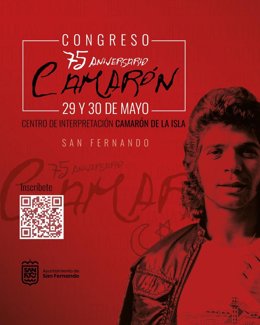 Cartel del Congeso sobre Camarón de la Isla en San Fernando.