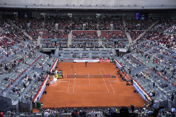 Archivo - Estadio Manolo Santana en el Mutua Madrid Open.