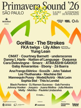 Cartel del Primavera Sound Sao Paulo en 2026