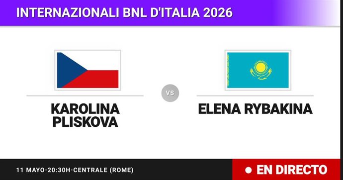 Karolina Pliskova - Elena Rybakina: resumen y estadísticas del partido de Octavos de final de Internazionali BNL d'Italia