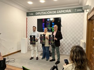 Lorena Alonso, Víctor López de la Parte y Pablo Pérez, en la presentación de Exquisiteza.