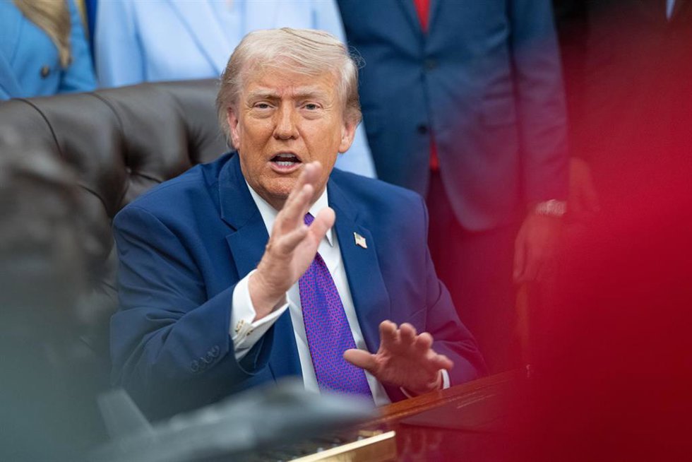 El presidente de Estados Unidos, Donald Trump, durante un acto en la Casa Blanca el 11 de mayo de 2025 (archivo)