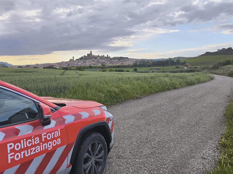Patrullaje de Policía Foral en entorno rural