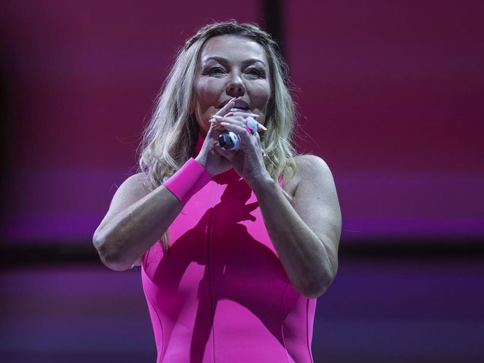 La Cantante De La Oreja De Van Gogh, Amaia Montero, Durante Su Concierto, En El Bizkaia Arena BEC, A 9 De Mayo De 2026, En Bilbao.