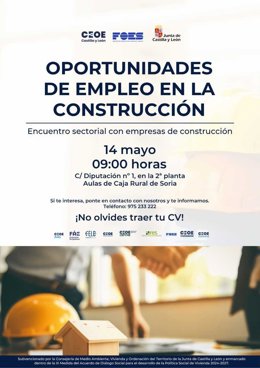 Encuentro Empresarial De La Patronal Soriana 'Oportunidades De Empleo En La Construcción'.