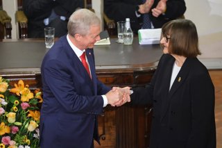 Santiago, 24 de Abril de 2026. El Presidente de la Republica, Jose Antonio Kast, inaugura el inicio academico de la Universidad de Chile. Jonnathan Oyarzun/Aton Chile