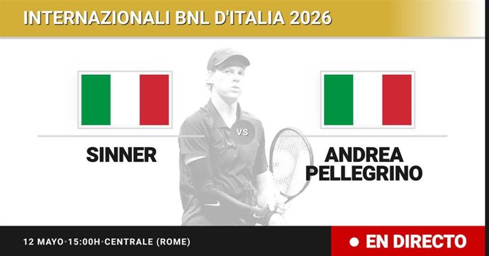 Jannik Sinner - Andrea Pellegrino: resumen y estadísticas del partido de Octavos de final de Internazionali BNL d'Italia