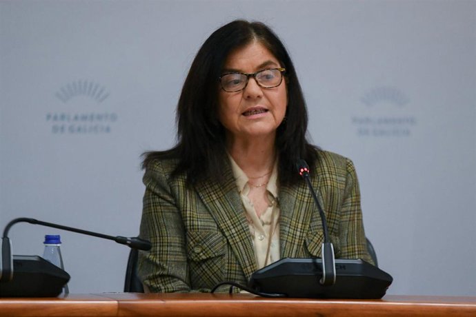La directora do Instituto Tecnolóxico para o Control do Medio Mariño (Intecmar), Covadonga Salgado, en comisión parlamentaria