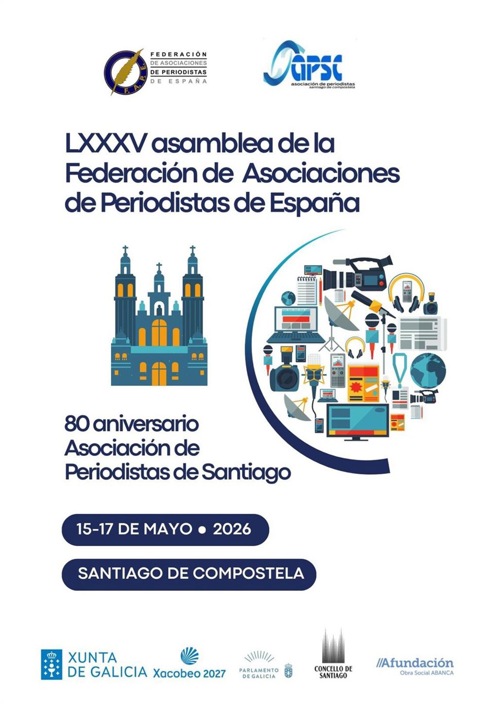 La FAPE celebra su LXXXV Asamblea General este sábado en Santiago de Compostela con cerca de un centenar de periodistas