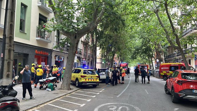 Foto explosión de bombona de butano en Poblenou.