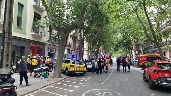 Foto de l'explosió de la bombona de butà 