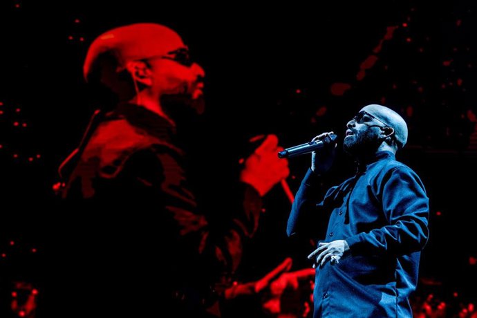El artista estadounidense Arcangel durante una actuación en el Movistar Arena, a 11 de mayo de 2026, en Madrid (España). El concierto forma parte de su gira mundial ‘La 8va Maravilla World Tour 20 Aniversario’, con la que celebra dos décadas de carrera co