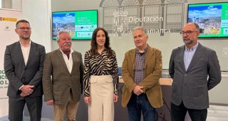 Los participantes en la presentación en la sede de la Diputación de Salamanca del Corredor Biológico Hispano-Luso.