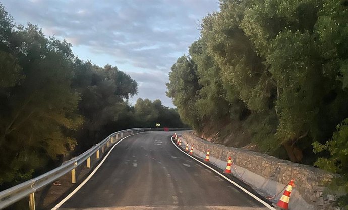 Carretera CA-5200 en la provincia de Cádiz.