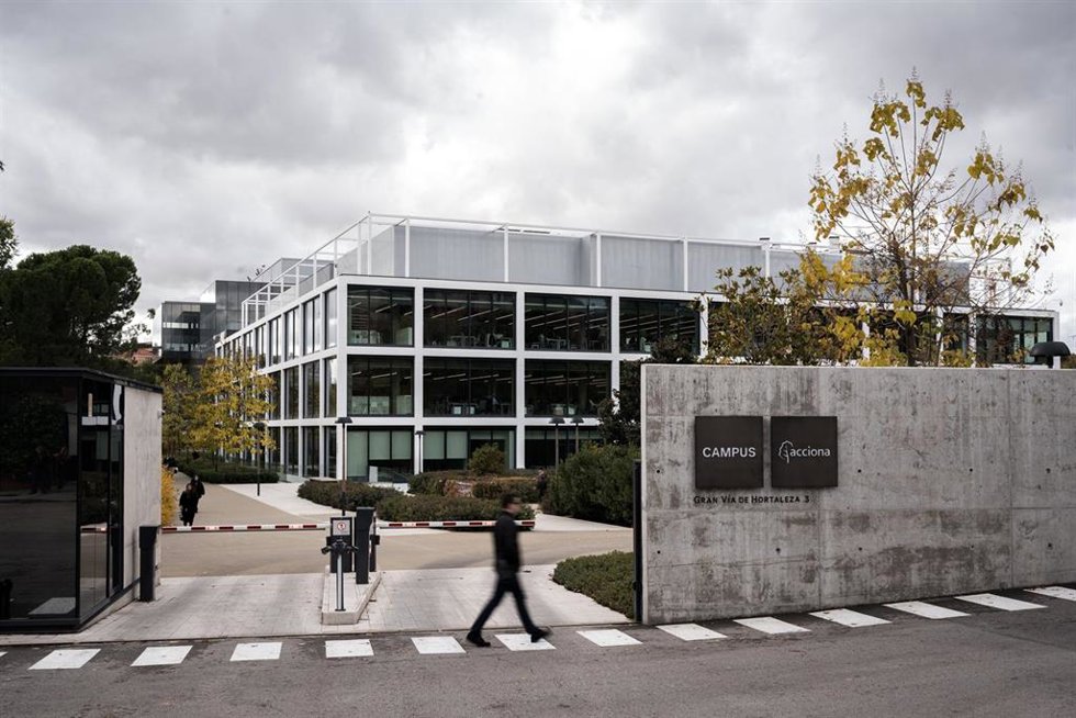 Archivo - Sede de Acciona en Madrid
