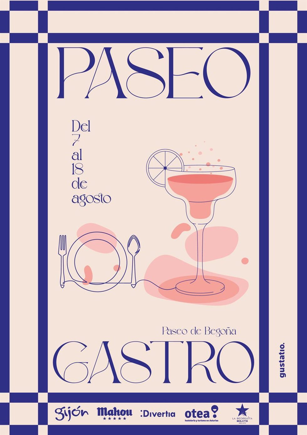 Archivo - Cartel de 'Paseo Gastro', casetas hosteleras de la Semana Grande de Gijón. (Archivo)