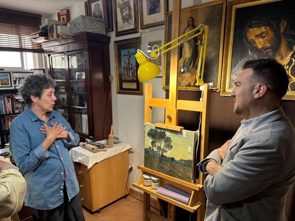 Recuperación en Alcalá (Sevilla) de una pintura de 1914 de Antonio Martín Bermudo 'Campito'