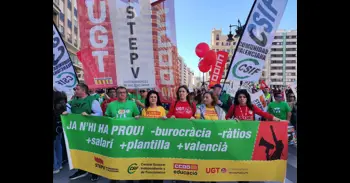 STEPV es concentra este dimecres davant d'Educació per a dir-li a Ortí i McEvoy que estan "preparats per a negociar"
