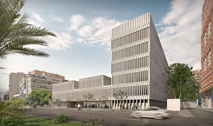 Recreación virtual de la Ciudad de la Justicia de Algeciras (Cádiz).