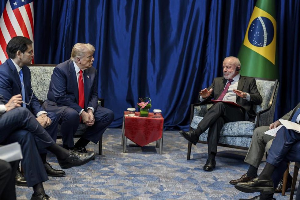 Archivo - Donald Trump y Luiz Inácio Lula da Silva.
